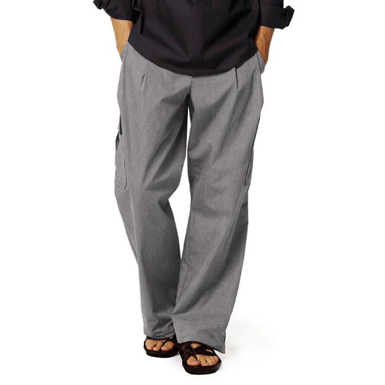 Tecido de mistura de rami lavado a pedra, qualidade pesada – cinzento,  image number 5