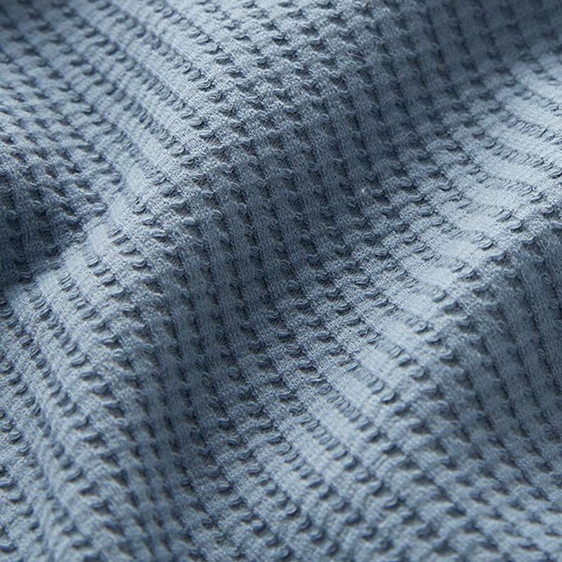 Jersey favos de algodão lisa – azul ganga,  image number 2