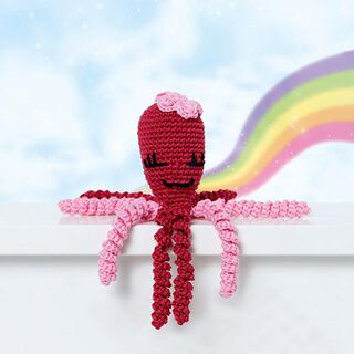 Conjunto para crochet Polvos Rose – rosa/bordô, 