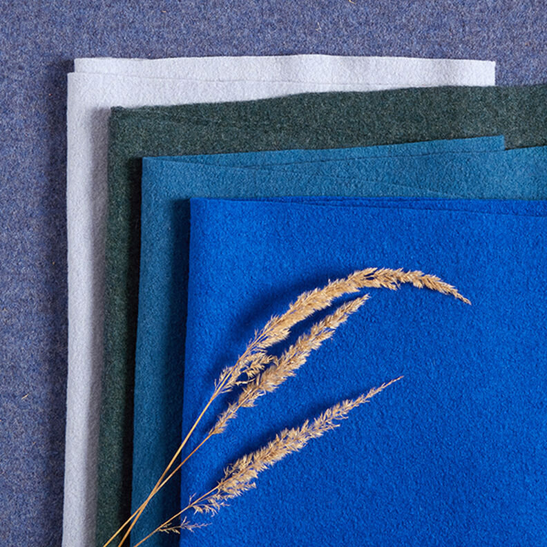 Lã grossa pisoada Melange – azul-oceano,  image number 6