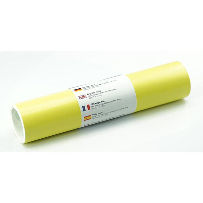 Película de vinil autocolante mate [21cm x 3m] – amarelo claro,  image number 1