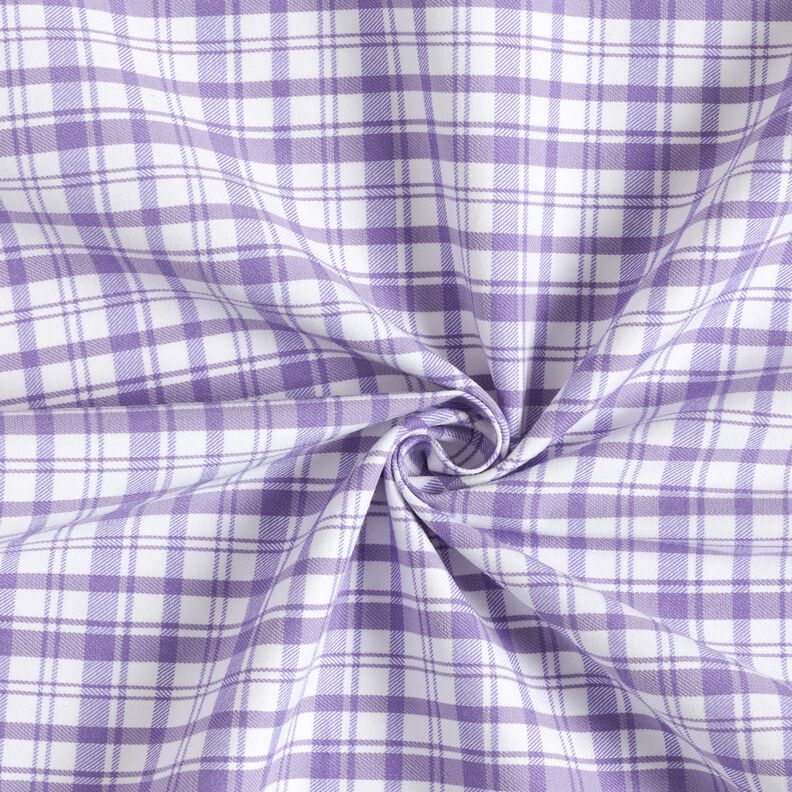 Algodão stretch xadrez – branco/lavanda,  image number 4