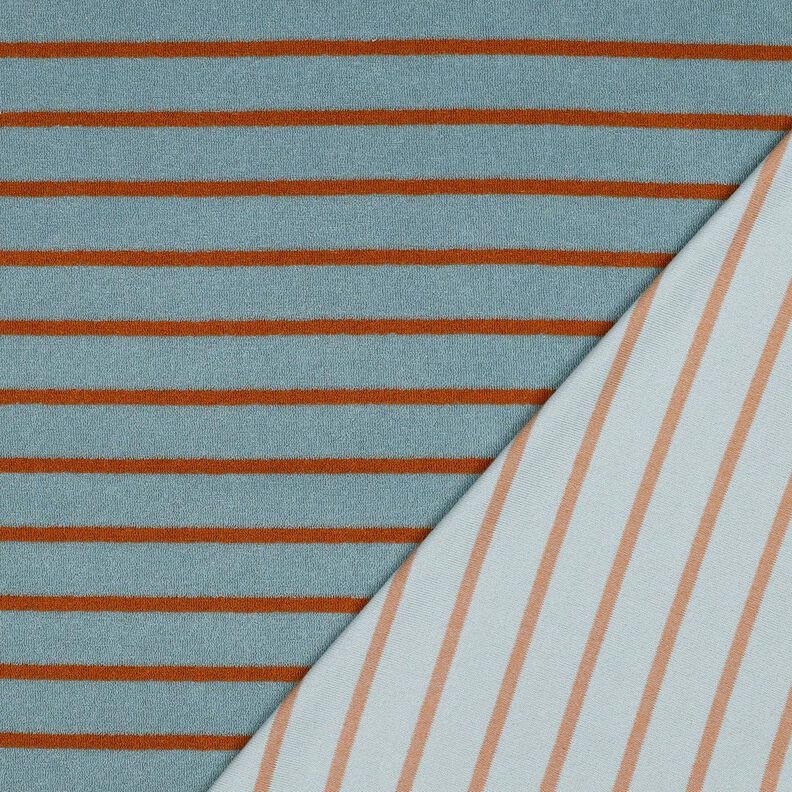 Tecido turco Jersey Riscas | Poppy Fabrics – azul-pomba/cobre,  image number 4