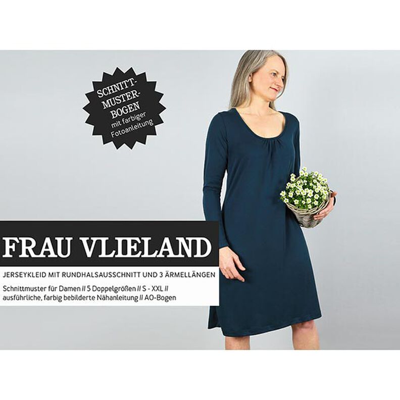 FRAU VLIELAND Vestido Jersey com decote redondo | Studio Schnittreif | XS-L,  image number 1