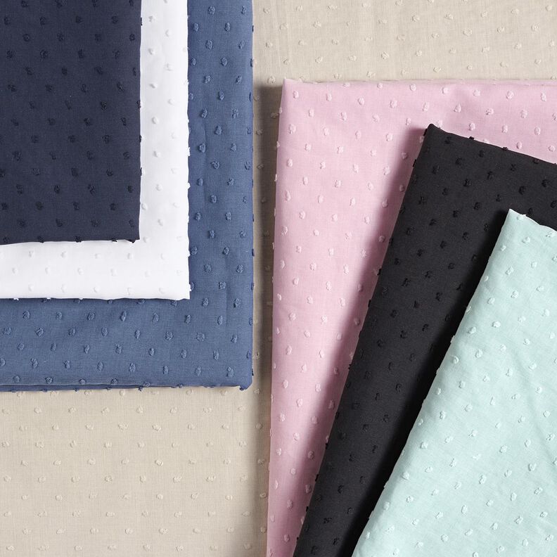 Cambraia de algodão Dobby – azul-gelo,  image number 4