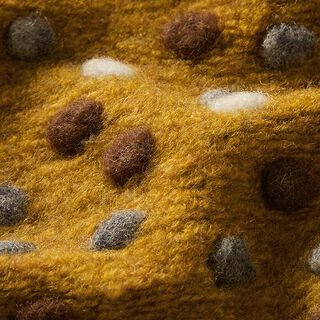 Malha de lã Borbotos coloridos – amarelo-caril, 