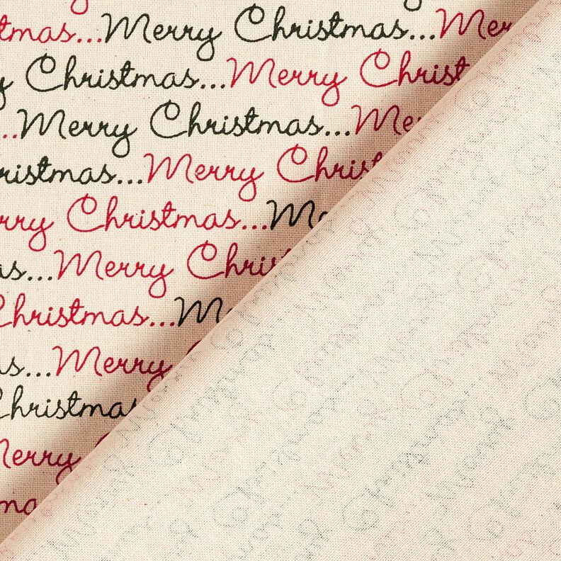 Tecido de algodão Cretone Merry Christmas – natural/carmin,  image number 4