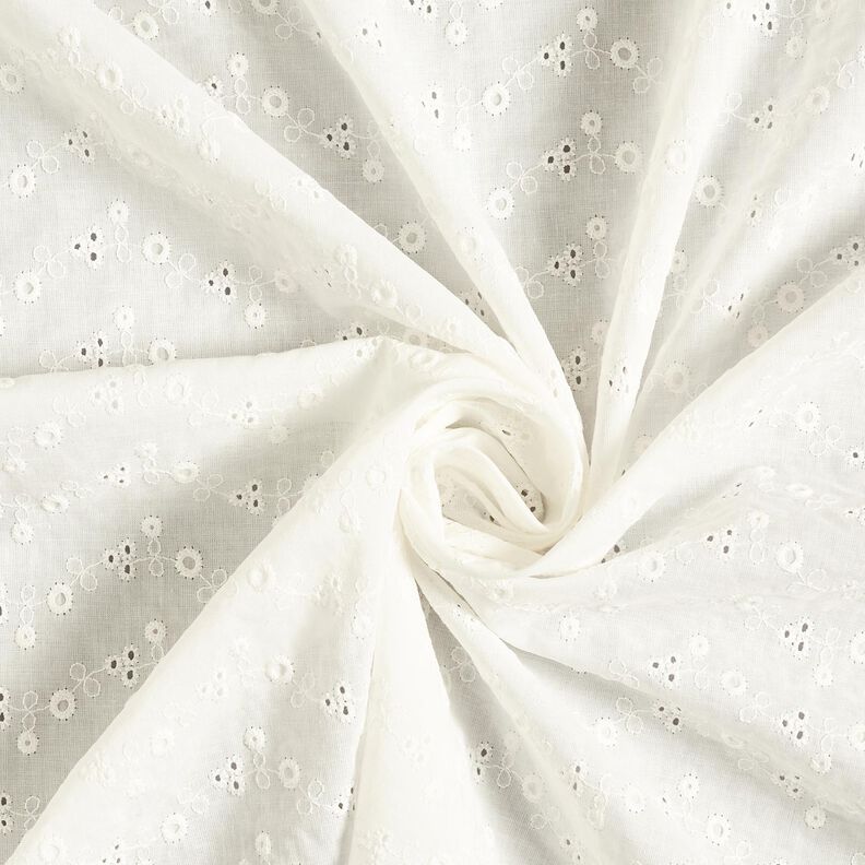 Cambraia de algodão Bordado inglês Florzinha – branco sujo,  image number 5