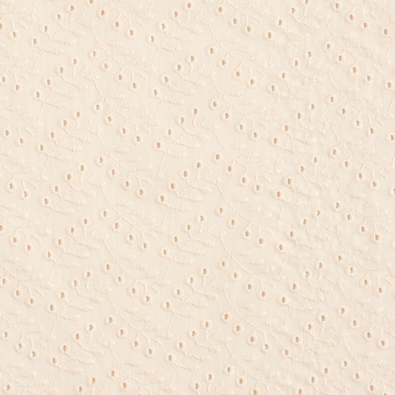 Cambraia Bordado inglês Gavinha folhas – creme,  image number 1