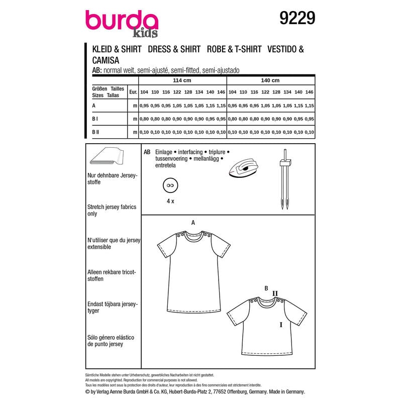 Vestir / Camisa | Burda 9229 | 104-146,  image number 7