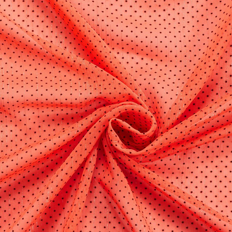 Chiffon Riscas brilho e Pintinhas – laranja,  image number 3