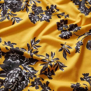 Jersey de poliéster Flores de sombra – amarelo-sol, 