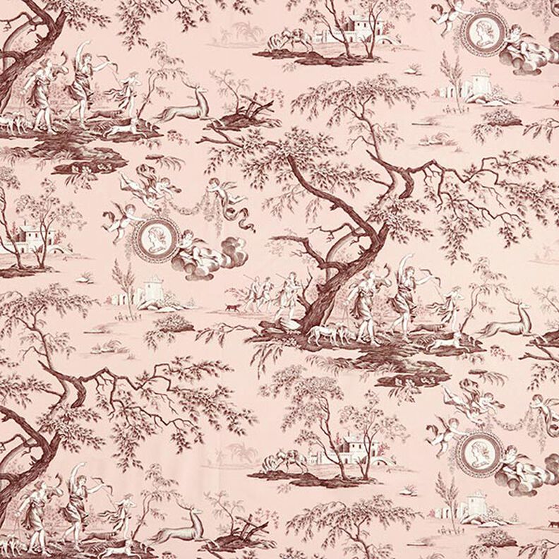 Tecido para decoração Lona Antigo 280 cm – rosa-claro/castanho,  image number 1