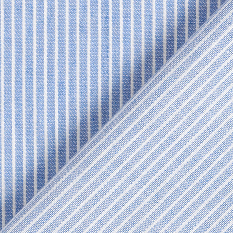 Tecido para blusas Mistura de algodão Riscas – azul claro/branco,  image number 4