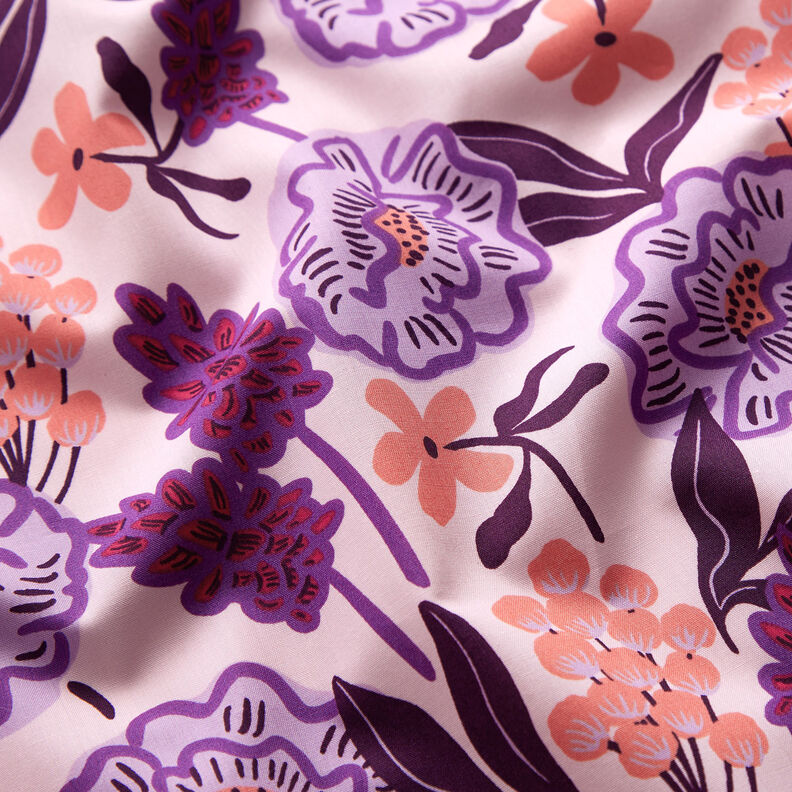 Popelina de algodão Fresh Flowers | Nerida Hansen – vermelho violeta pálido,  image number 2
