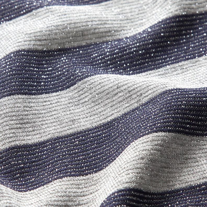 Jersey com riscas horizontais brilhantes – cinzento claro/azul-marinho,  image number 3