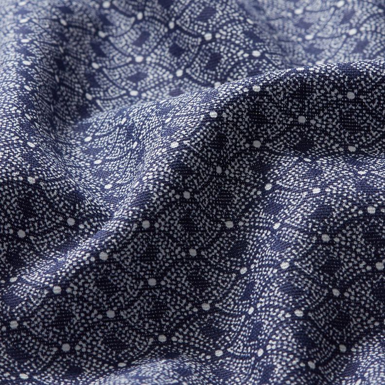 Tecido de algodão Losangos abstratos – azul-marinho,  image number 2
