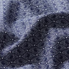 Tecido de algodão Losangos abstratos – azul-marinho, 