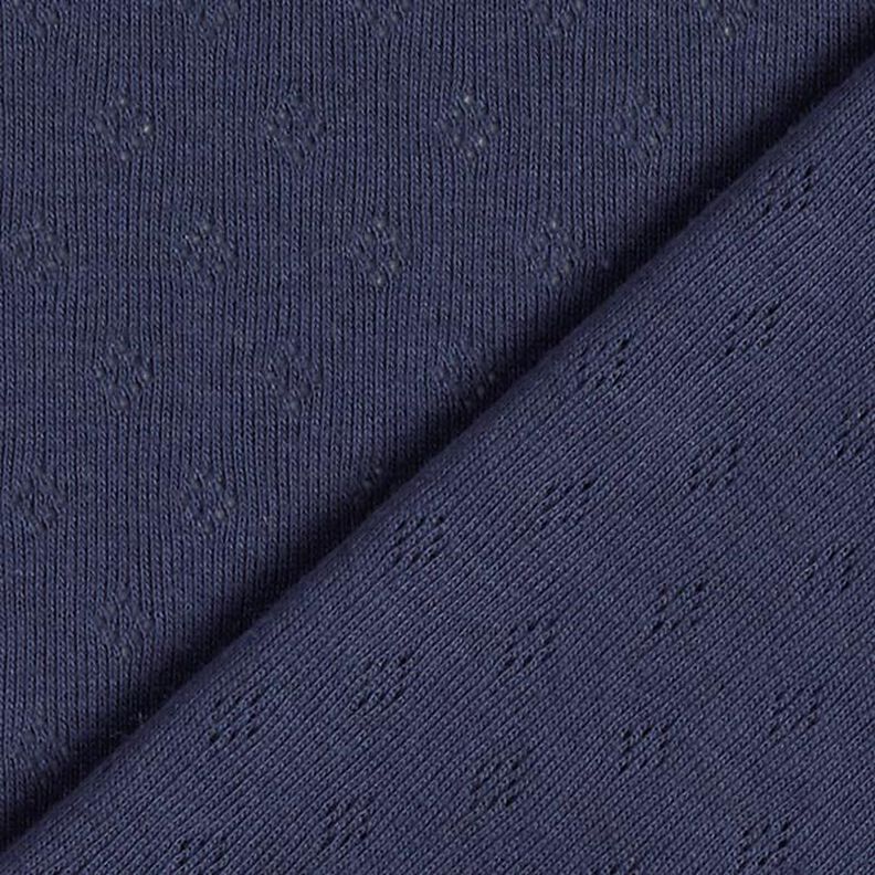 Jersey malha fina com padrão perfurado – azul-marinho,  image number 6