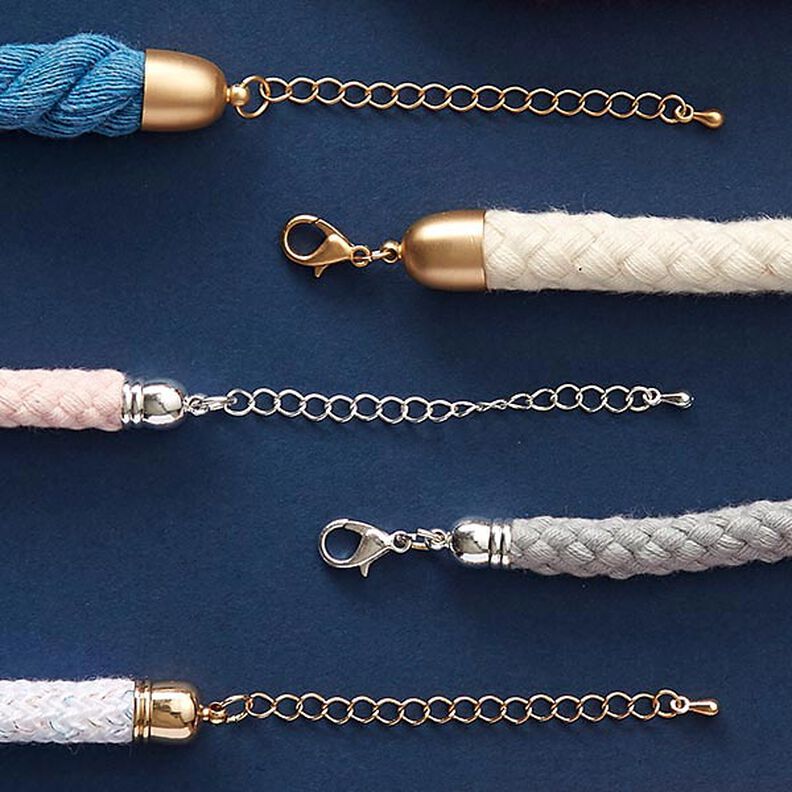 Cordão de algodão liso 76 - cinzento,  image number 2