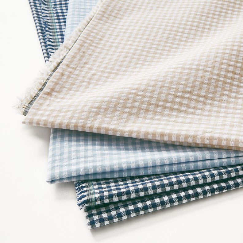 <h2>Seersucker Pequenos Quadrados, Azul Marinho &ndash; Estruturado e Dupla Face</h2>,  image number 5