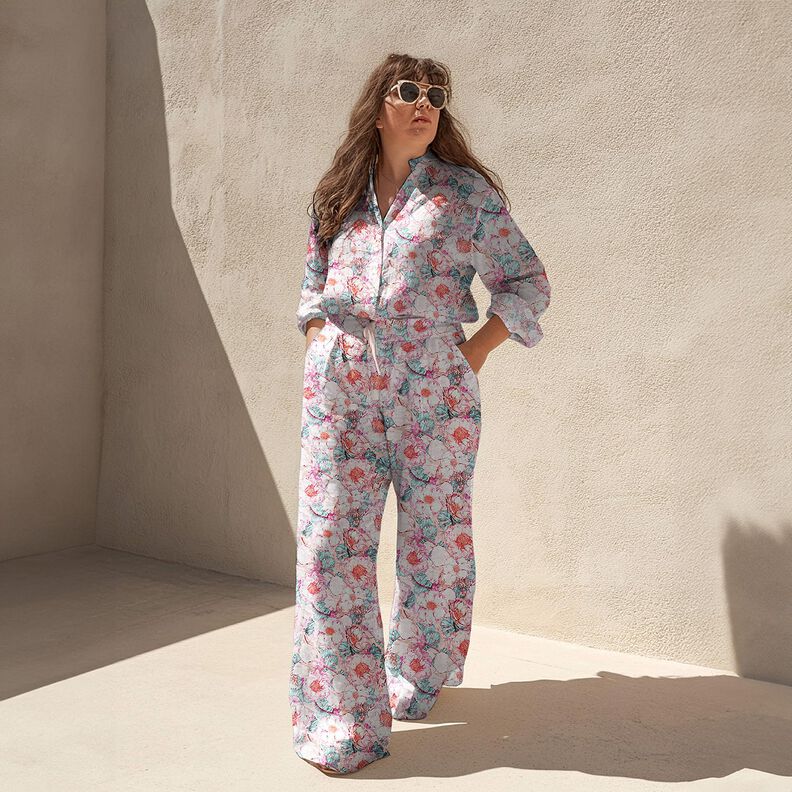 Cetim de algodão Japanese Anamone | Nerida Hansen – púrpura média/azul marinho,  image number 6