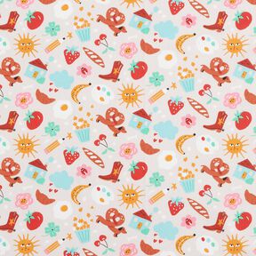 Popelina de algodão Agitação colorida– cinzento-névoa, 