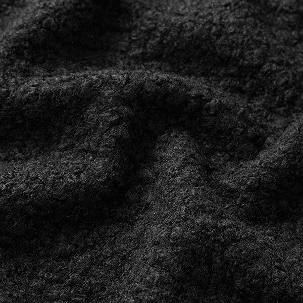 Bouclé de malha feltrada – preto,  image number 2