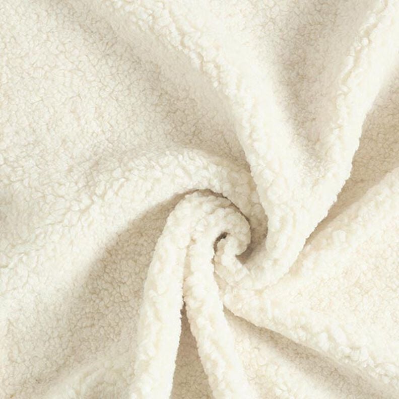 Tecido para estofos Teddy – branco sujo,  image number 1