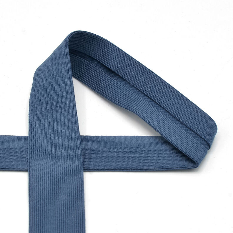 Fita de viés Jersey de algodão [20 mm] – azul ganga,  image number 1