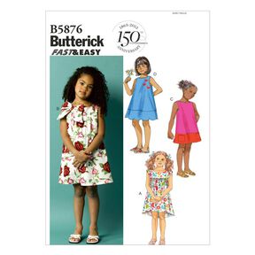 Vestido de criança, Butterick 5876|104 - 122, 