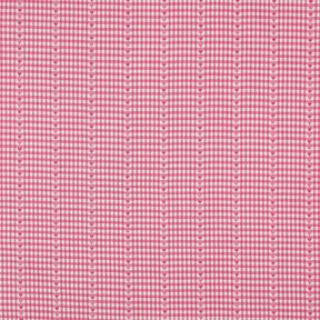 Tecido de algod&atilde;o Jacquard losangos e cora&ccedil;&otilde;es &ndash; pink/branco, 