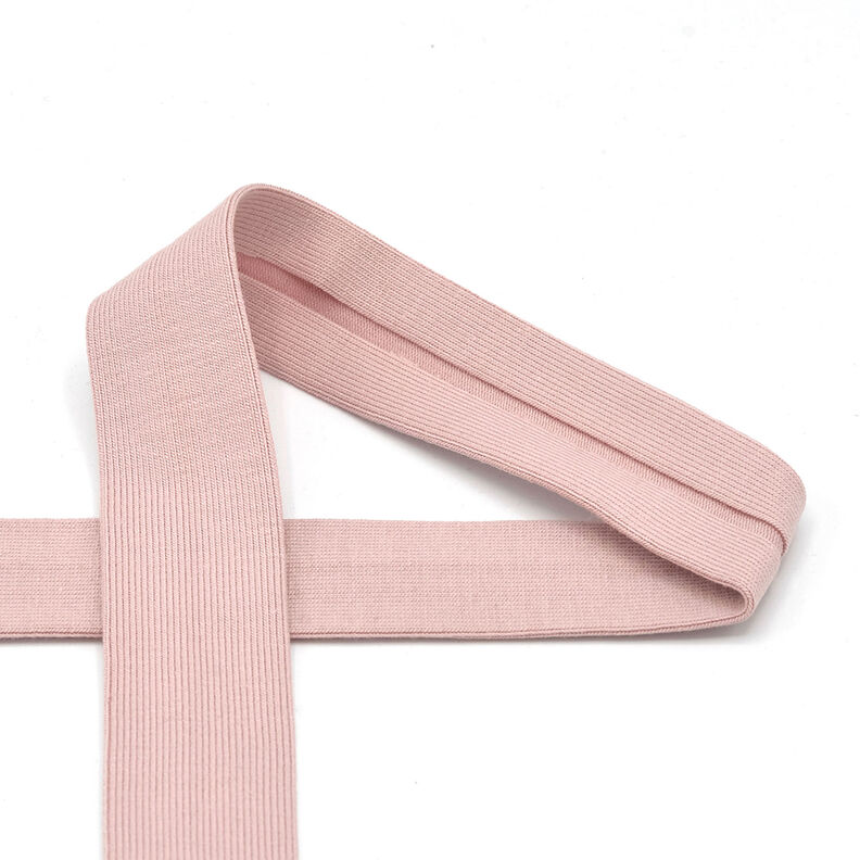 Fita de viés Jersey de algodão [20 mm] – rosa-velho claro,  image number 1