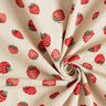 Tecido para decora&ccedil;&atilde;o Meio linho Panam&aacute; Morangos pequenos &ndash; vermelho/natural,  thumbnail number 3