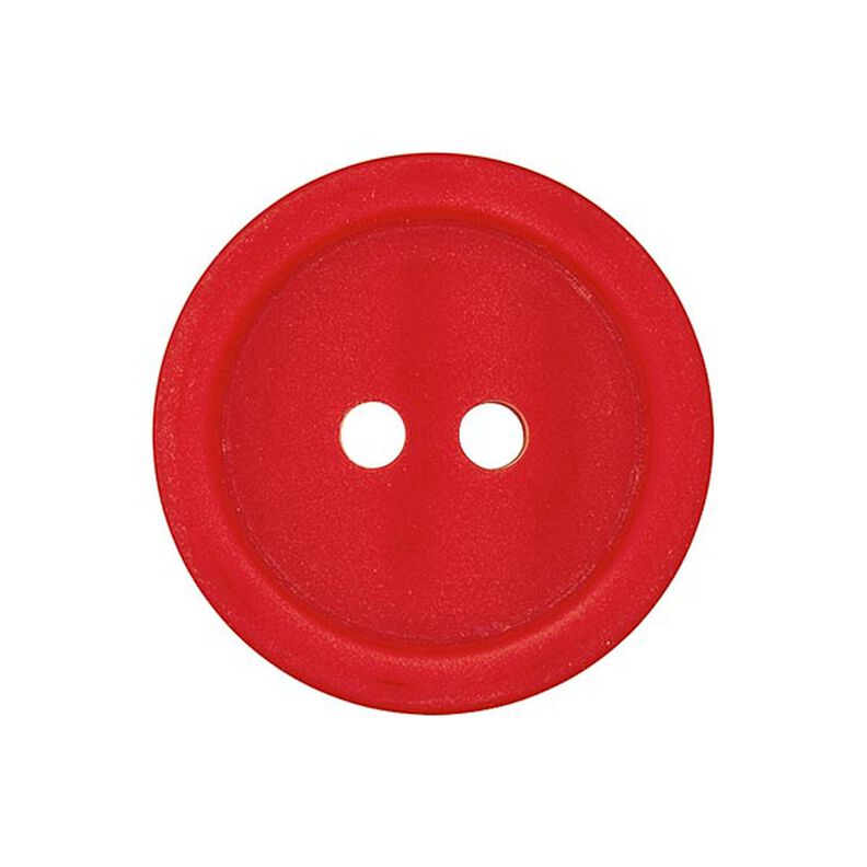 Botão de plástico 2 furos Basic - vermelho,  image number 1