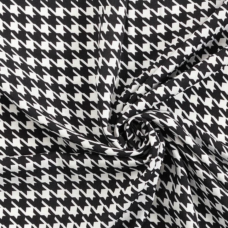 Tecido viscose Pied-de-poule – preto/branco,  image number 3
