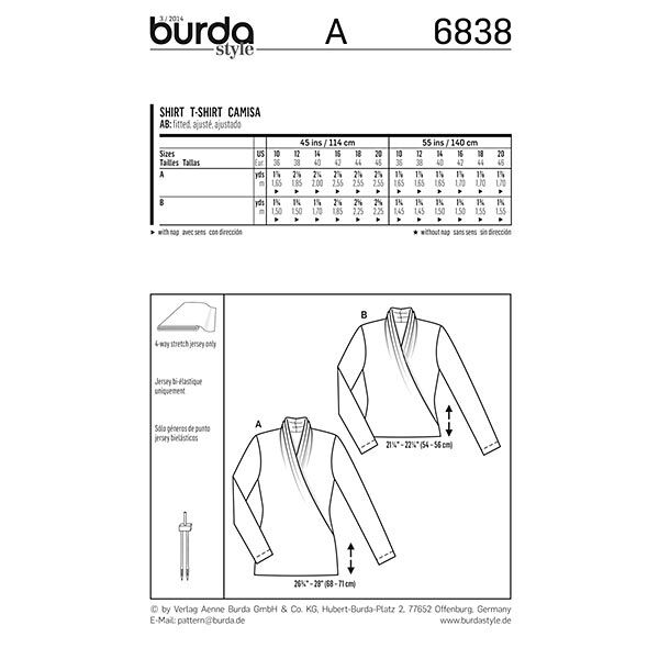 T-shirt, Burda 6838,  image number 4