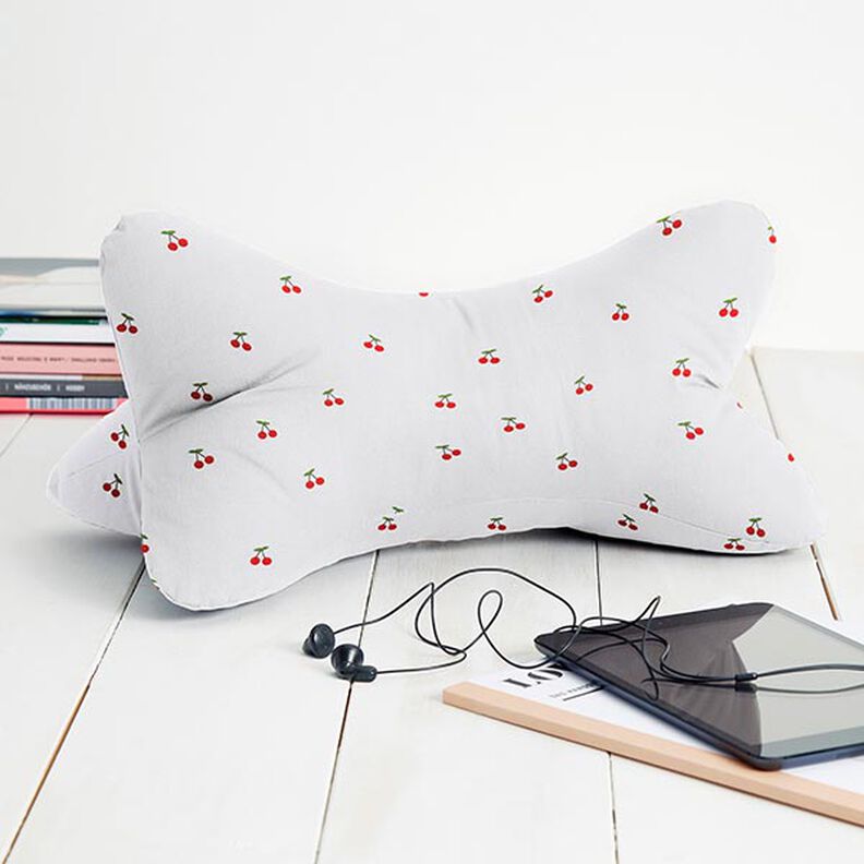 Popelina de algodão Cerejas – branco,  image number 6