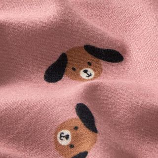 Flanela de algodão Cabeças de cão | by Poppy – rosa embaçado, 