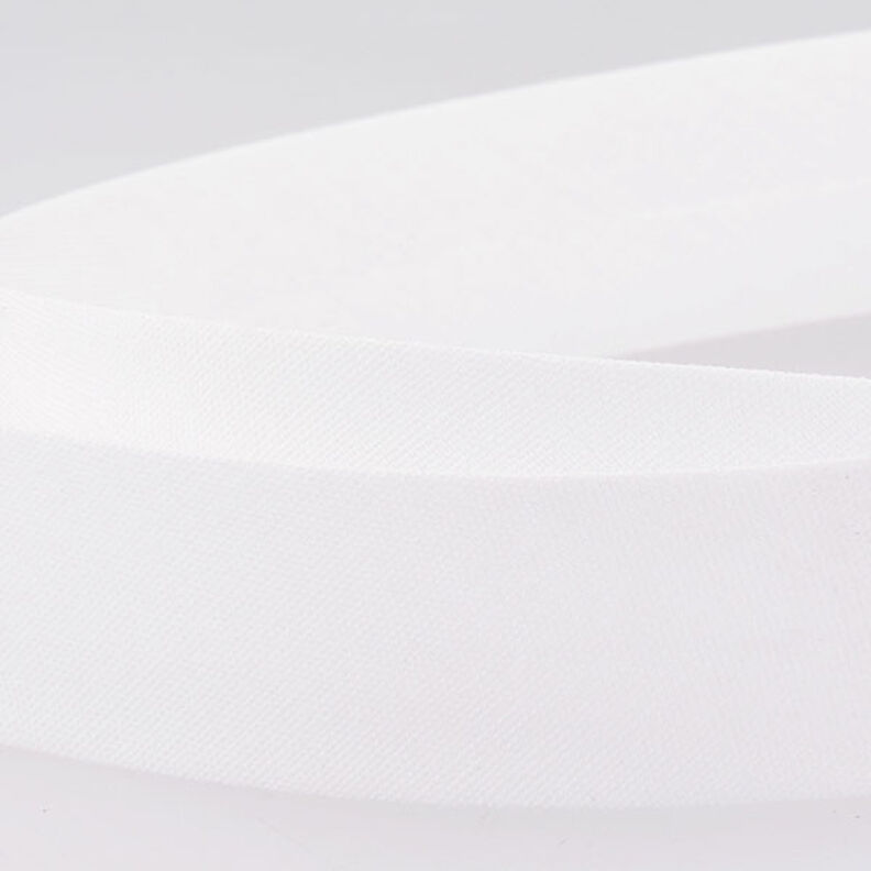Fita de viés Polycotton [20 mm] – branco,  image number 2