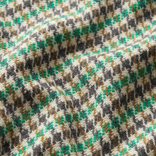 Mistura de lã Xadrez – verde/antracite, 