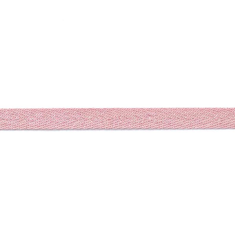 Fita de tecido Metálico [9 mm] – rosa embaçado/prata metálica,  image number 2