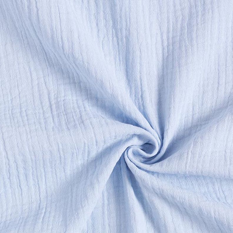 GOTS Musselina/ Tecido plissado duplo | Tula – azul bebé,  image number 1