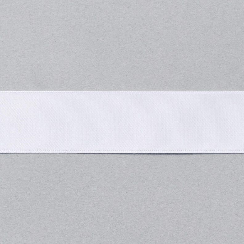 Fita de cetim [25 mm] – branco,  image number 1