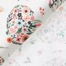 Tecido de algodão Percal Flores em corações – branco/rosa,  thumbnail number 4