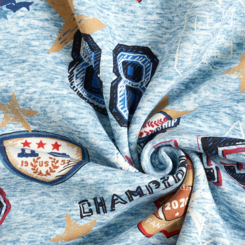 Tecido polar alpino Casaco College – azul claro/cinzento,  image number 3