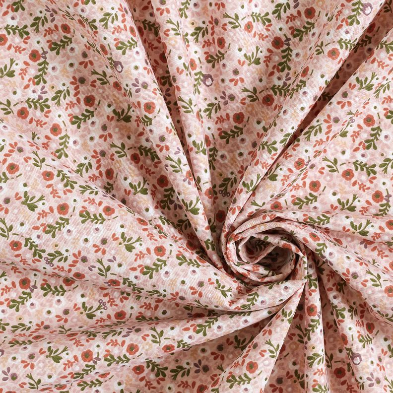 Popelina de algodão Florzinhas – rosé/cobre,  image number 3
