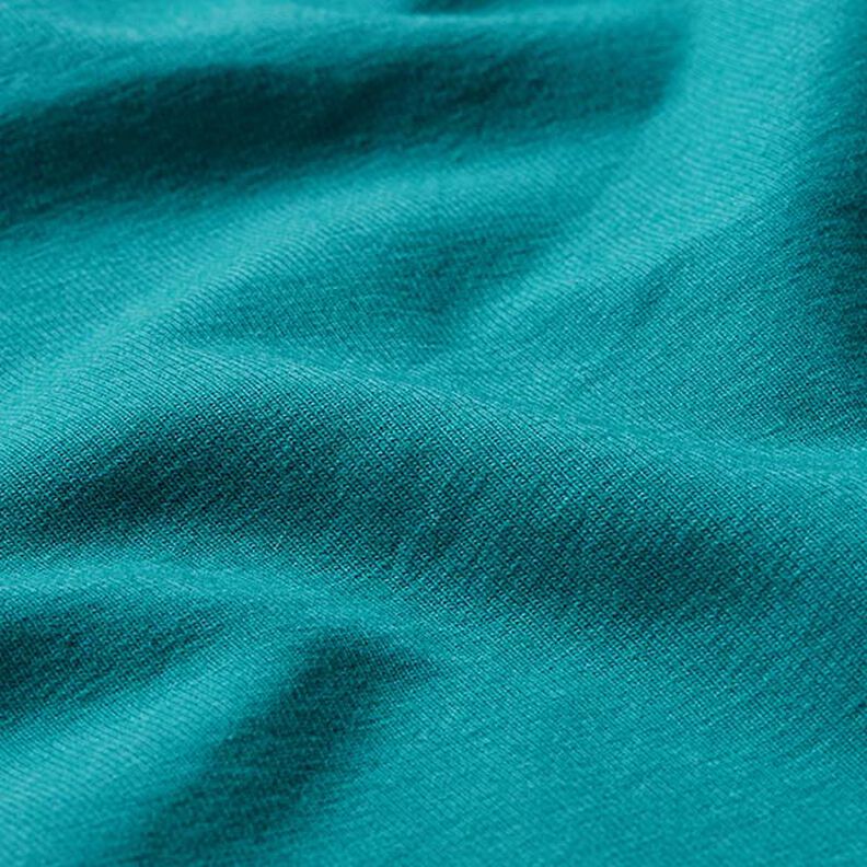 Jersey de algodão Médio Liso – azul petróleo,  image number 2