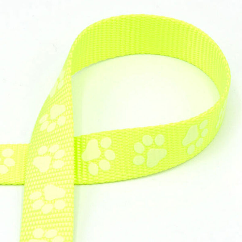 Fita reflectora Trela para cão Patas [20 mm] – amarela néon,  image number 1