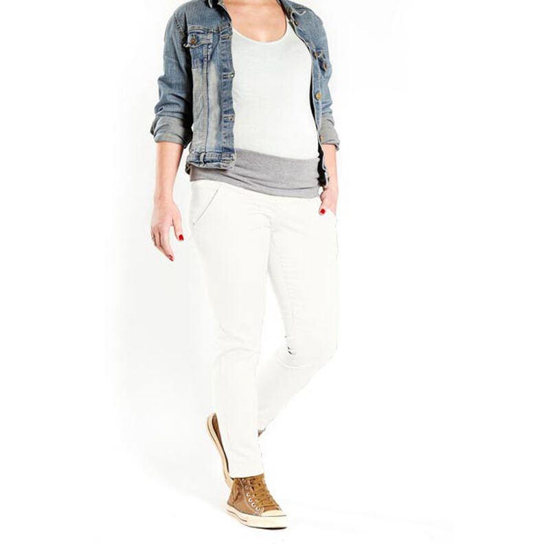 Cetim de algodão Stretch – branco sujo,  image number 6